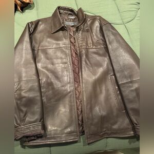 Vintage Brown Leather Jacket